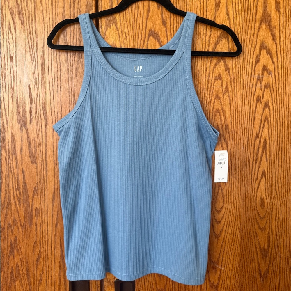 GAP Light Blue Ribbed Tank Top